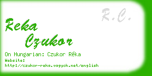 reka czukor business card
